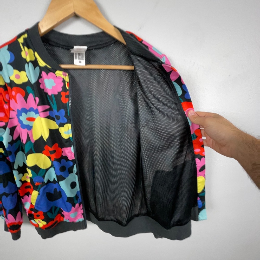 Hannah Andersson Bomber Jacket Girls 150 cm US 12 Floral Full Zip Track Rainbow - Picture 12 of 16
